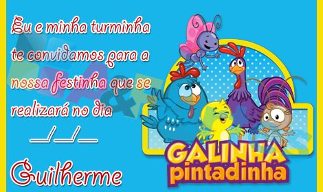 Convite Galinha Pintadinha mod:03